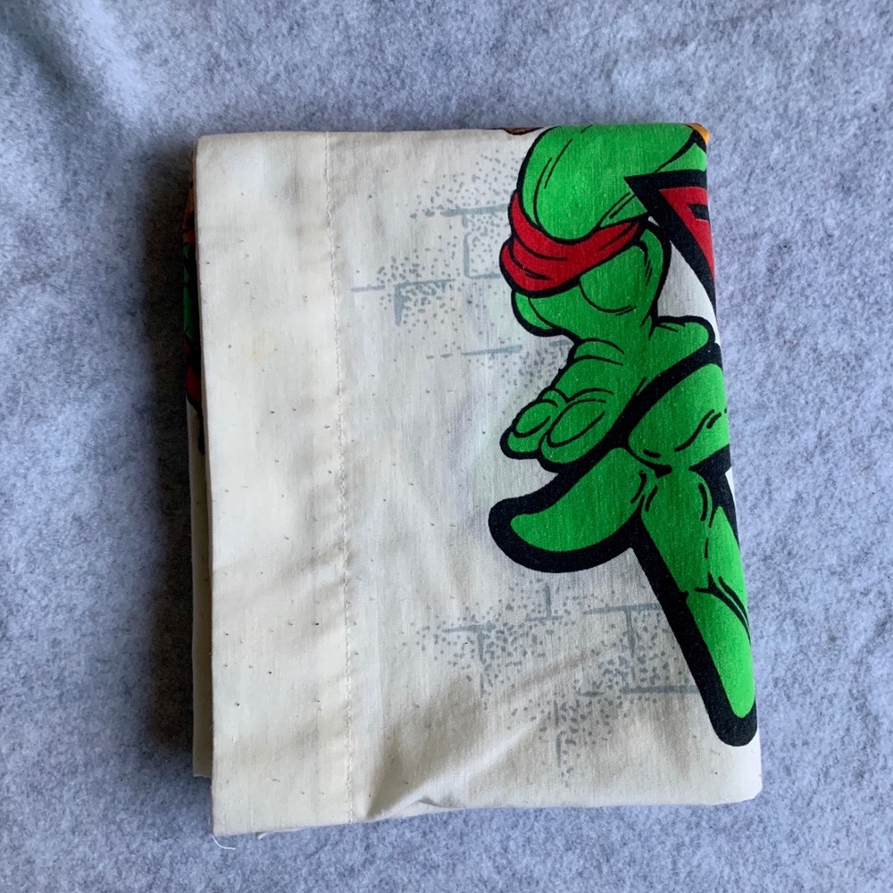 1990 Teenage Mutant Ninja Turtle Flat Sheet/Case - Picture 6 of 7